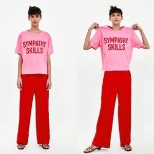 ZARA T-shirt Rose & Red